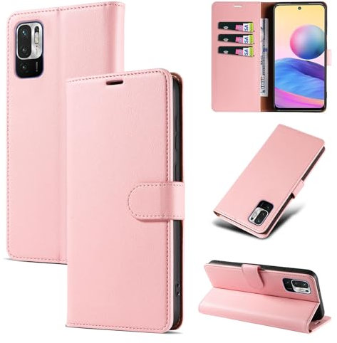 KKEIKO Cover per Xiaomi Redmi Note 10 5G / Xiaomi Poco M3 PRO 5G / Redmi Note 10T, Custodia in PU Pelle con Slot per Porta Carte, Protettiva Cover per Redmi Note 10 5G / Xiaomi Poco M3 PRO 5G, Rosa