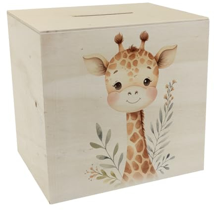 Giraffe Spardose aus Holz Niedliche Süße Giraffe Charmant Liebenswert Entzückende Optik Anmutige Zauberhafte Spardose aus Holz