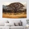 KHiry Wandteppich für Wohnzimmer, Wandbehang, Afrika, Baum, weicher Biber, ästhetische Dekoration, Wandteppiche für Schlafzimmer, Wohnheim