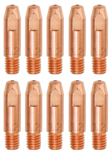RYXZEN 10 PZ Parti Usurate Ugello Gas 1,2mm Accessori per Saldatrice a Gas di Protezione per Saldatura MB24KD MIG MAG Accessori per Saldature Set di Materiali di Consumo per Saldatrice a Torcia MB24