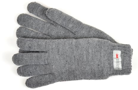 Damen Thinsulate Strickhandschuhe GL137 Grau, 1 Paar, Grau, Einheitsgröße