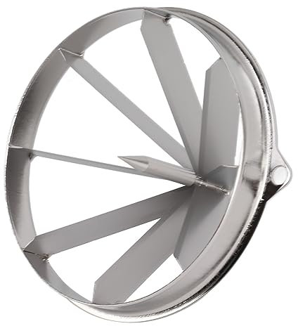 Tagliafrutta Divisore Ergonomico Staccabile in Acciaio Inossidabile per Mele, Pere, Arance, 8 Sezioni, Semplicemente e la Fusoliera Scorre Delicatamente con per (8 Sezione)