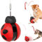 KONOATOR Interactive Cat Treat Dispenser Toys for Indoor Cats - Wobble Puzzle Feeder with Spring Teaser Wand, Slow Food Dispenser to Relieve Boredom (Adorable Ladybug Design)