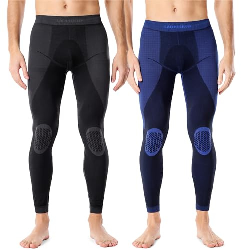Ladeheid Herren Thermounterwäsche Lange Unterhose Thermoleggings Funktionsunterwäsche für Winter und Sport, thermoaktiv, warm und atmungsaktiv LAGI002