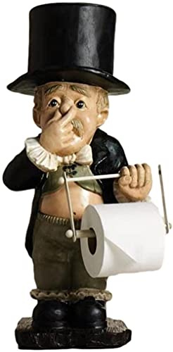 XWBLDBDFC Toilet Roll Holder, Spoof Toilet Butler Resin Nose Pinch Ornament Roll Resin Ornament Toilet Paper Holder for Bathroom Kitchen Bathroom