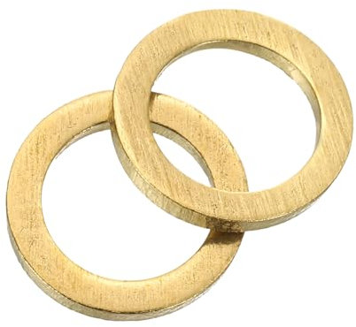 QUARKZMAN Rondelles Metal M6, 120 Pièces 6mm ID x 9mm OD x 1mm Hauteur Rondelles Plates en Laiton, Bagues de Montage pour Vis, Boulons, Écrous, Accessoires, Charnières de Porte