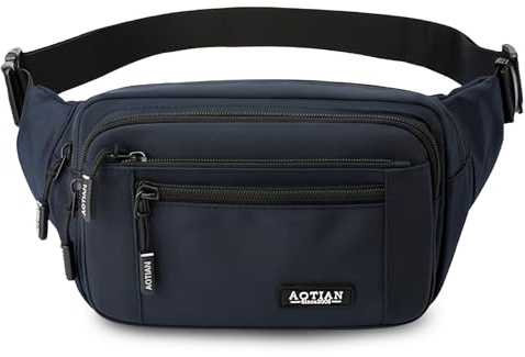Aucuu Bauchtasche Herren und Damen, Bauchtasche Gürteltasche mit Reißverschluss, Multifunktionale Hüfttasche, 5 Fächer jeweils, Sport Bum Hip Bag für Outdoor Sport Wandern Camping Fahrrad