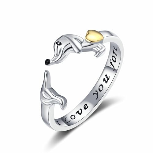 Deyanse Daumenring Damen mit Gravur, Offener Freundschaftsring mit Zirkonia | Umarmungsring für Frauen Mädchen Kinder, Kommt in Grußkarte Schmuck Geschenk Box, Hug Ring Umarmung zum Muttertag Geburtstag