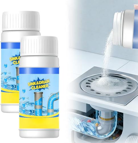 Drain Unblocker, 2026 Powerful Sink Foaming Sink and Drain Cleaner Strong Limescale and Urine Stain, Multifunctional Toilet Unblocker Sink Unblocker for Toilet Kitchen Bathroom Showe (2PCS)