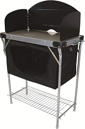 Highlander Steel Kitchen Cupboard - Black/Silver