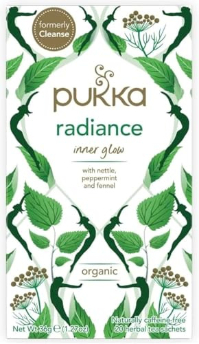 Pukka Herbs - Radiance - Organic Herbal Tea with Nettle, Peppermint & Fennel 20 sachets (PACK OF 1)