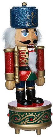 Kurt Adler Wooden Musical Soldier Nutcracker, 8.5-Inch