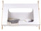WOOOD Tipi Hausbett 90x200, Indianer Kinderbett Kiefer Holz mit Lattenboden Einzelbett Jugendbett ohne Bettschublade - Weiß - 163x215x106 cm