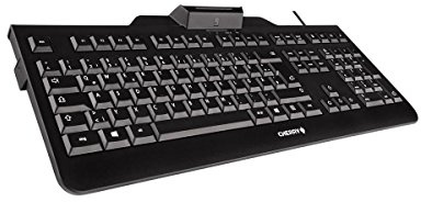 Cherry KC 1000, Smartcard TAA Compliant USB Keyboard (JK-A0104EU-2),Black