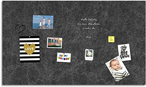 Cuadros Lifestyle Markerboard/Magnettafel/Whiteboard aus Acrylglas | Verschiedene Größen | Schieferoptik | inkl. Boardmarker und 10 Supermagneten, Größe:200x120 cm