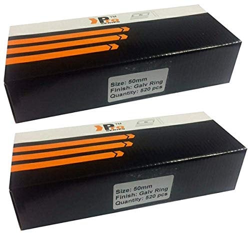 1040 x 50mm Galvanised Ring Framing Nails for DEWALT Cordless First Fix (2 x Handy Pack 520pcs)