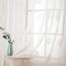 MIULEE Vorhänge mit Florales Stickerei, Gardinen Weiß für Wohnzimmer, Schlafzimmer Vorhang Transparent mit Ösen, 2er Set Voile Blumen Durchsichtig Vorhänge, Jeder H 225 X B 140cm