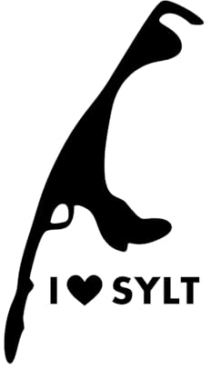 Sylt Aufkleber 20x11cm JDM Sand Style Auto Love Sylt Sticker Decal Insel Kleber in 18 Farben