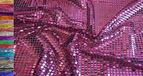 StoffBook PINK/SCHWARZ PAILLENTTENSTOFF GROßE TUPFEN PAILLETTEN STOFF STOFFE, B437