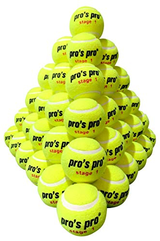 Pro's Pro Stage 1 Junior Tennisbälle, Grün, 60 Stück