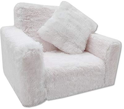 Odolplusz Kindersessel Mini-Sessel Kinderstuhl Relaxsessel Kuschelsessel (White)