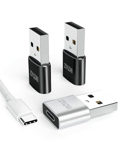 3 Pack Adaptateur USB vers USB C Adaptateur USB-A vers USB-C Femelle Type-C Thunderbolt 2 3 Mâle USBA Connecteur Chargeur Power pour Apple pour iPhone 12 11 Pro Max Airpods pour iPad Air Galaxy Pixel
