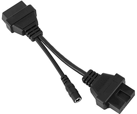 KIMISS OBD2 Diagnosekabel 12 Pin auf 16 Pin - 20 cm Adapterkabel für Fahrzeuge, ideal für Fahrzeugdiagnose