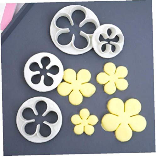 4 Pièces en Plastique Découpoirs Forme De Fleur Pâtisserie Fondant Biscuit Biscuit Moule Gâteau Outils De Décoration De Cuisson Outils