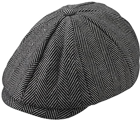 Gisdanchz Wool Winter Mütze Tweed Schirmmütze Herren Damen Flatcap Baskenmütze Angenehm Warm Retro Mützen Wintermütze Kleiderzubehör Newsboy Cap Ivy Driving Caps Schwarz M