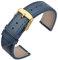 ANNEFIT Uhrenarmband 22mm, Schnellverschluss Lederarmband Ersatz mit Gold Schnalle (Blau)