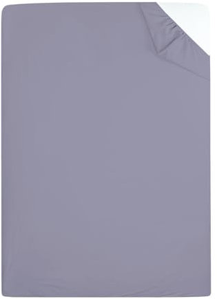 AIMANE® Non Iron Percale 4FT Small Double Fitted Sheet Poly Cotton Easy Care Non Iron Percale 4FT Fitted Bed Sheets Small Double (Grey)