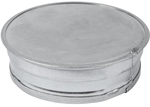 Repa Market Metall-T-Kappe – 125 mm – runde Entlüftungsabdeckung – verzinkter Stahl – Rohrabdeckung für Innen- und Außenräume – Trockner-Entlüftungsabdeckung – Trocknerkanal-Endkappe – Metall-Endkappe