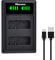 EN-EL14 ENEL14a Chargeur de batterie, double USB, pour Hisewen D3200, D5600, D3100, D3500, D3400, D3300, DF DSLR, Coolpix P7800/P7700/P7100/P7000