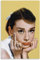 LBMED Poster Und Gedruckte Audrey Hepburn Mittelfinger Retro-Leinwand für Familiendekoration Leinwand Malerei Wandkunst Bilder 15.7x23.6(40x60cm) Kein Rahmen