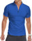 KUYIGO Herren Kurzarm-Polo-Shirts 1/4 Zip Plain Casual Slim Fit Gym Running Tops Basic Cotton Shirts S-XXL