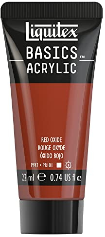 Liquitex 8870482 Basics Acrylfarbe - Oxidrot, 22ml Tube, lichtecht, wasserfest, zum Malen und Dekorieren von Holz, Metall, Keramik, Kunststoff, Leinwand