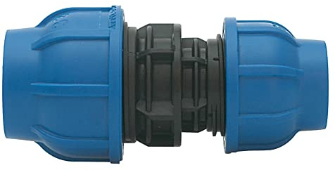 Raccord réducteur en polypropylène 63 mm x 50 mm – Tuyau PE – Raccord de serrage PN16, DVGW