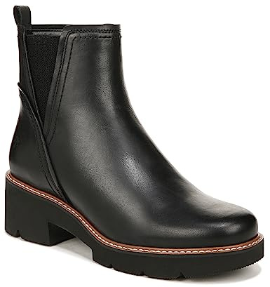 Naturalizer Womens Darry Bootie Water Repellent Ankle Boot Black Leather 10 W