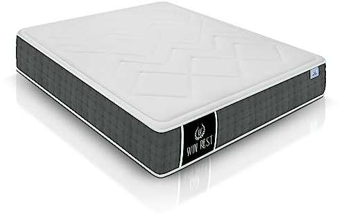 W WIN REST Matratze Spring Box und Ecosystem-Schaumstoff mittlerer Härte, Coliseum, 135 x 200 cm, Doppelbett