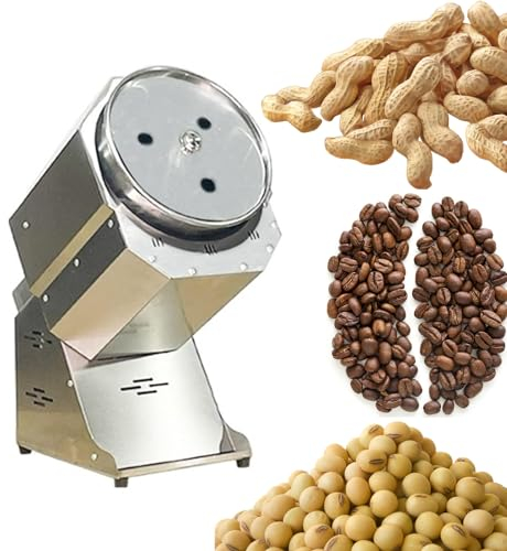 Tostador de café de 1500 W, tostadora eléctrica antiadherente de nueces, cacahuetes, castañas de cajú, tostadora de granos de café, termostato controlable, sésamo, soja, maní, té, varias nueces
