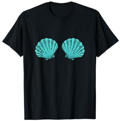 Meerjungfrau Muschel BH Bikini Kostüm Karneval T-Shirt