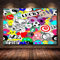 RAPSANI 1 teiliges wandbild Graffiti 1 stück leinwand wandkunst,1 teilig leinwand wanddeko wohnzimmer,leinwanddruck 1 teilig bilder wohnzimmer modern groß Bunte Aufkleber,mit rahmen,xxl 60x90cm
