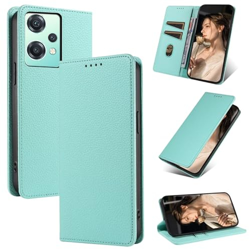 Beajew Coque pour OnePlus Nord 2 Lite/Nord CE 2 Lite 5G Housse en Cuir, Etui Premium en Cuir PU, Antichoc TPU Housse, Fonction StandPorte Carte Credit Ticket, Fermeture Magnétique Flip Case -Orange