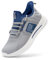 FitVille Extra Weite Laufschuhe Herren Dämpfung Straßenlaufschuhe Bequeme atmungsaktive Outdoor Joggingschuhe rutschfest Turnschuhe Graphit mit Denim Touch 44 EU X-Weit