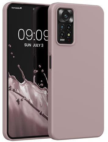 kwmobile Carcasa Compatible con Xiaomi Redmi Note 11 Pro/Note 11 Pro (5G) / Note 12 Pro (4G) Funda - Case TPU y Silicona antigolpes - Apto Carga inalámbrica - Lila Color Carne