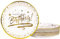 50 pièces Assiette Jetable Anniversaire 23cm, Blanc Assiettes en Carton Vaisselle Jetable Anniversaire pour Barbecue Anniversaire Fête Douche de bébé Mariages (Anniversaire Blanc, 23cm)