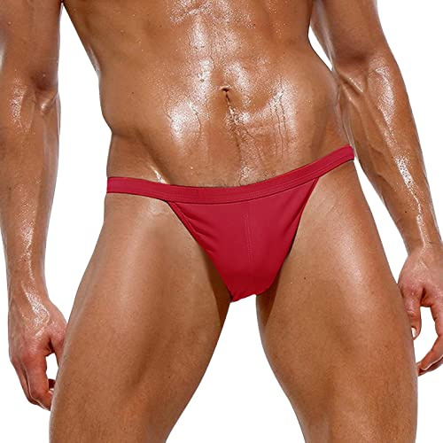 Surttan Costume da Bagno Uomo Slip Push Up Slip Bikini Spiaggia Piscina Tanga Uomo Vita Alta Beachwear Slip Costume Asciugatura Rapida Elastico Bikini Perizoma Sexy da Uomo Leggeri Invisibili Mutande
