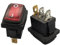 Interrupteur, interrupteur à bascule, interrupteur à bascule KCd1 12V / 220V LED Interrupteur à bascule étanche 3 broches 10A / 250V IP67 Interrupteur à bouton Interrupteur à bascule de type bateau(Re