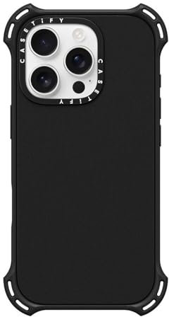 CASETiFY Bounce iPhone 16 Pro Hülle [Stoßfest / 6,5 m 6X Fallschutz in Militärqualität/Kompatibel mit Magsafe] - Mattschwarz