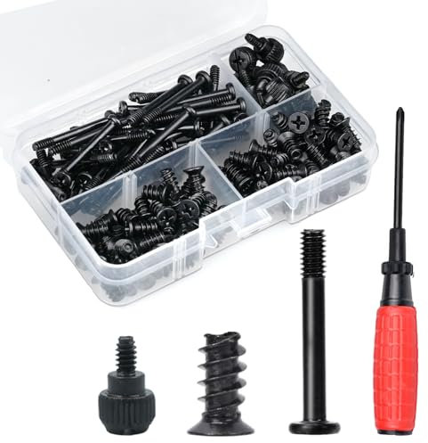 Nivithi 160 PCS Computer Screws PC Fan Screws Kit,Case Fan Mount Screws Long Short Screws Kit,Assortment Kit 30mm and 10mm